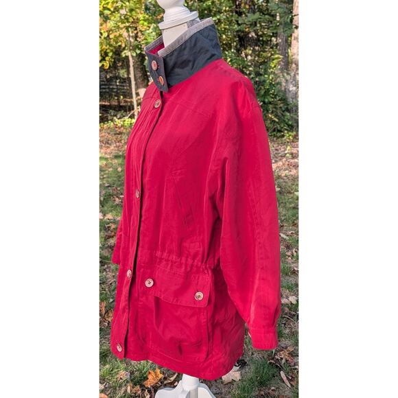 Pikeur Equestrian Jacket Parka Midi Riding Barn Coat Drawstring Waist Red Size 8 - Picture 3 of 12